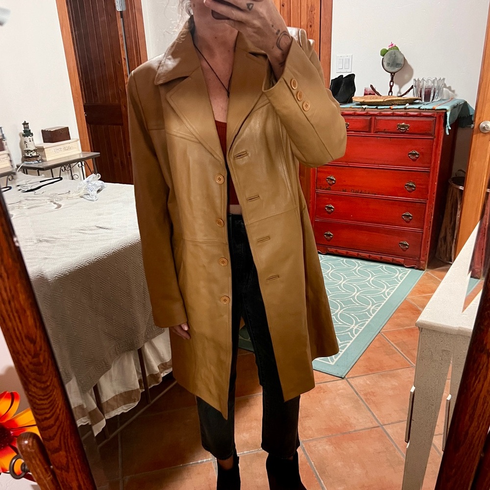 Vintage Genuine Leather Coat